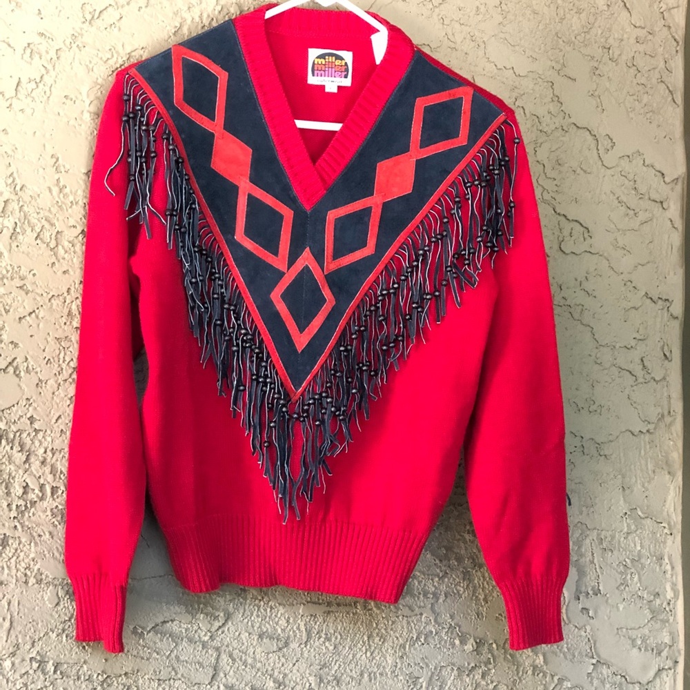 Miller miller Western vintage sweater red 🌵